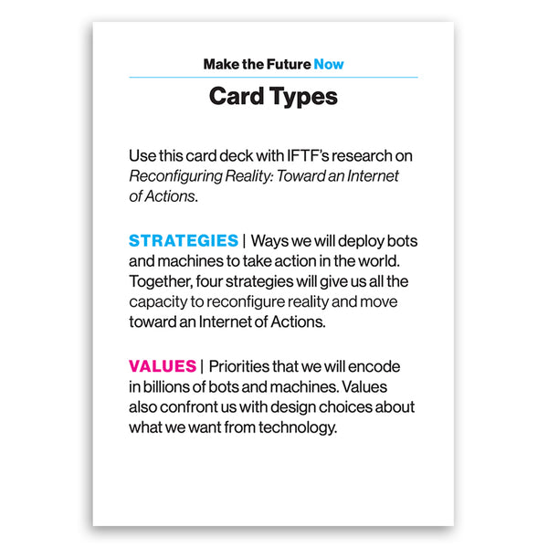 Make the Future Now : Card Game